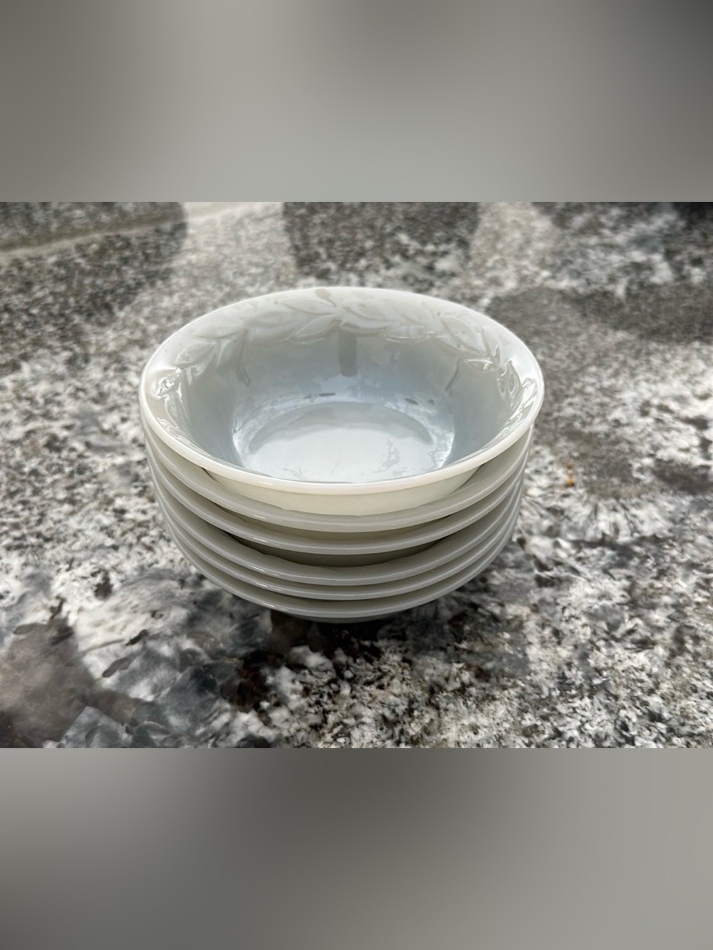 Fire King Grey Laurel Vintage Berry Bowls (6) 4.75”